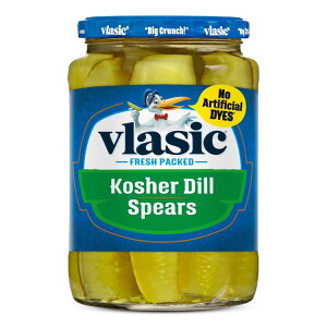�����V�b�N �R�[�V�� �f�B���s�N���X �X�s�A �P�g�t�����h���[ 710ml Vlasic Kosher Dill Pickle Spears, Keto Friendly, 24 fl. oz �y�����񂹏��i�z