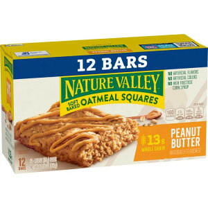 �l�C�`���[�o���[ �\�t�g�x�C�N�h�I�[�g�~�[���X�N�G�A �s�[�i�b�c�o�^�[ 12�{���� Nature Valley Soft Baked Oatmeal Squares, Peanut Butter, 12 Bars, 14.88 oz �y�����񂹏��i�z