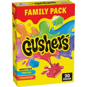 xeBNbJ[ KbV[Y t[cXibN gsJXgx[ 20ܓ 454g Betty Crocker Gushers Fruit Flavored Snacks Tropical and Strawberry Flavors, 20 Count, 16 oz y񂹏iz