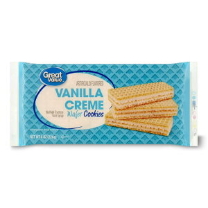yő500~OFFN[|LzO[go[ ojEGn[XNbL[ 227g Great Value Vanilla Flavor Wafer Cookies, 8 oz y񂹏iz