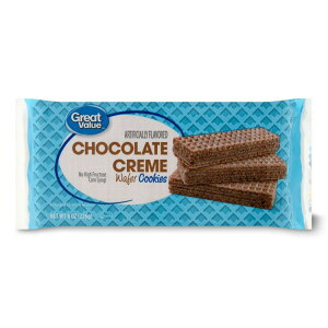 yő500~OFFN[|LzO[go[ `R[gN[EGn[XNbL[ 227g Great Value Chocolate Creme Wafer Cookies, 8 oz y񂹏iz