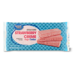 yő500~OFFN[|LzO[go[ Xgx[EGn[XNbL[ 227g Great Value Strawberry Flavor Wafer Cookies, 8oz y񂹏iz