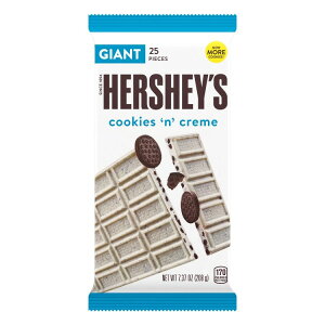 yő500~OFFN[|Lzn[V[Y NbL[N[ WCAgLfB o[ 208g Hershey's Cookies 'n' Creme Giant Candy, Bars 7.37 oz, 25 Pieces y񂹏iz