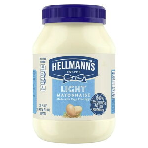 �w���}���Y ���C�g �}���l�[�Y 887mL �W���[ Hellmann's Light Mayonnaise, Sandwich Spread Condiments, 30 fl oz Jar �y�����񂹏��i�z