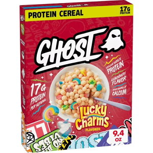 �S�[�X�g �v���e�C���V���A�� ���b�L�[�`���[������ 266g GHOST PROTEIN CEREAL, LUCKY CHARMS Flavor, 17G Protein, 9.4 oz �y�����񂹏��i�z