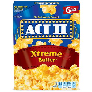 �yP10�{��19��18��-31���zAct II �G�N�X�g���[���o�^�[ �d�q�����W�|�b�v�R�[�� 6�ܓ��� Act II Xtreme Butter Microwave Popcorn, 2.75 oz., 6-Count Bags �y�����񂹏��i�z