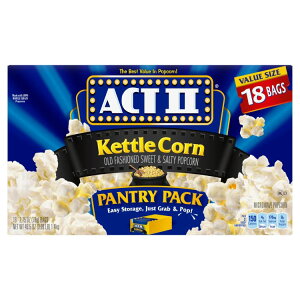 Act II �P�g���R�[�� �d�q�����W�p�|�b�v�R�[�� 18���� Act II Kettle Corn Microwave Popcorn, 2.75 oz., 18-Count Bags �y�����񂹏��i�z