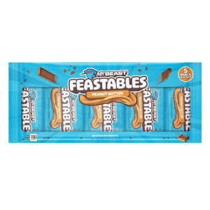 yő500~OFFN[|LztB[X^uY ~X^[r[Xg s[ibco^[~N`R[go[ 35g 5 Feastables MrBeast Peanut Butter Milk Chocolate Bar, 12.24 oz (35g), 5 Count y