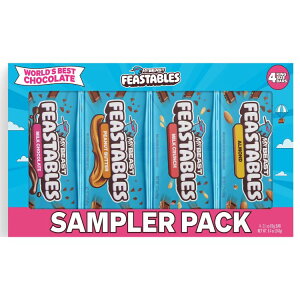 yő500~OFFN[|LztB[X^uY ~X^[r[Xg ~N`R[go[ Tv[ oGeBpbN 60g 4 Feastables MrBeast Milk Chocolate Bar Sampler Variety Pack, 2.1 oz (60g), 4 Coun