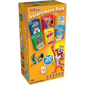 yő500~OFFN[|LzPbO A\[ggpbN HVA oGeBpbN 618g 20 Kellogg's Assortment Pack Breakfast Cereal Variety Pack, 21.8oz 20 Boxes y񂹏iz