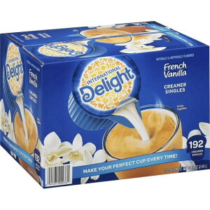 �C���^�[�i�V���i���f�B���C�g �t�����`�o�j�� �R�[�q�[�N���[�}�[ ��15mL 192���� International Delight French Vanilla Creamer Singles - French Vanilla Flavor - 192/carton �y�����񂹏��i�z