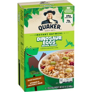 NG[J[ CX^gI[g~[ _Ci\[GbO&uEVK[ 8ܓ Quaker Instant Oatmeal, Dinosaur Eggs & Brown Sugar, 1.76 oz, 8 Packets y񂹏iz