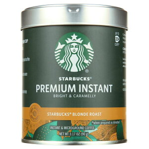 yő500~OFFN[|LzX^[obNX v~ACX^gR[q[ uh[Xg 90g Starbucks Premium Instant Coffee, Blonde Roast, 100% Arabica Beans, 3.17 oz y񂹏izy킹Ĕ