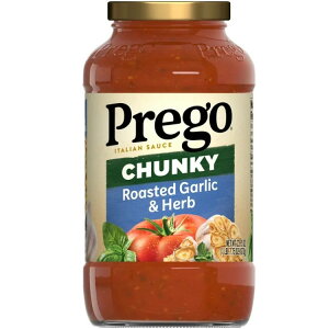 �v���S �`�����L�[ ���[�X�g�K�[���b�N���n�[�u �p�X�^�\�[�X 673g Prego Chunky Roasted Garlic and Herb Pasta Sauce, 23.75 oz Jar �y�����񂹏��i�z
