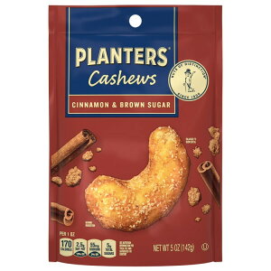 �v�����^�[�Y �J�V���[�i�b�c �V�i�������u���E���V���K�[ 142g PLANTERS Cashews Cinnamon & Brown Sugar 5 oz Bag �y�����񂹏��i�z