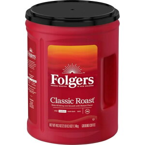 �t�H���W���[�Y �N���V�b�N���[�X�g ������ ���R�[�q�[ ��1.14kg Folgers Classic Roast Ground Coffee, Medium Roast, 40.3 oz Canister �y�����񂹏��i�z