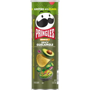 �v�����O���Y �X�p�C�V�[���J���� �|�e�g�`�b�v�X 158g Pringles Spicy Guacamole Potato Crisps Chips, Lunch Snacks, 5.5 oz �y�����񂹏��i�z