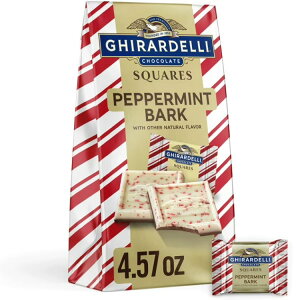 Mf yp[~go[N `R[gXNGA 129.8g GHIRARDELLI Peppermint Bark Chocolate Squares, 4.57 oz Bag y񂹏iz