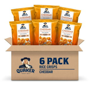 yő1040~OFFN[|LzNG[J[ CXNXv `F_[`[Y 172g 6pbN Quaker Rice Crisps, Cheddar Cheese, 6.06 oz 6 pack y񂹏iz