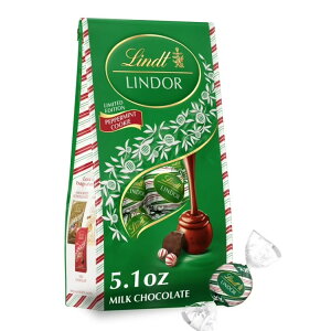 c h[ yp[~gNbL[ ~N`R[g NX}XLfB gt 144g Lindt LINDOR Peppermint Cookie Milk Chocolate Christmas Candy Truffles, 5.1 oz Bag y񂹏iz