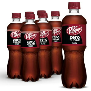 �h�N�^�[�y�b�p�[ �[���V���K�[ �\�[�_�|�b�v 500ml 6�{�p�b�N Dr Pepper Zero Sugar Soda Pop, 16.9 fl oz, 6 Pack Bottles �y�����񂹏��i�z