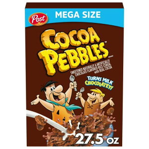 |Xg RRAyuYVA `R[gLbYVA 779g KTCY Post Cocoa PEBBLES Cereal, Chocolatey Kids Cereal 27.5 oz Mega Size Box y񂹏iz