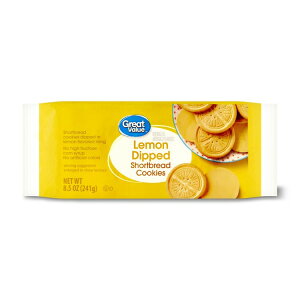 yő500~OFFN[|LzO[go[ fBbv V[gubhNbL[ 241g Great Value Lemon Dipped Shortbread Cookies, 8.5 oz y񂹏iz