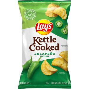 yő500~OFFN[|LzCY PgNbNh ny[j |egXibN`bvX 226.8g Lay's Kettle Cooked Jalapeno Potato Snack Chips, 8 oz Bag Lays y񂹏iz