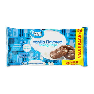 yő500~OFFN[|LzO[go[ oj x[LO`bv 680g obO Great Value Vanilla Flavored Baking Chips, 24 oz Bag y񂹏iz