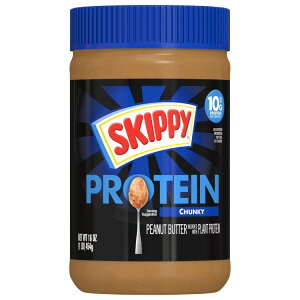 �X�L�b�s�[ �`�����L�[�s�[�i�b�c�o�^�[ �A�����v���e�C���z�� 454g SKIPPY Chunky Peanut Butter Blended with Plant Protein 16 oz Plastic Jar �y�����񂹏��i�z
