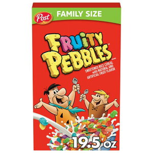 |Xg t[eB[ yuY VA 552g t@~[TCY{bNX Post Fruity PEBBLES Cereal 19.5 oz Family Size Box y񂹏iz