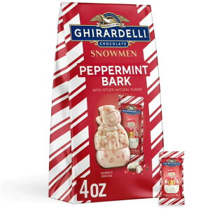 Mf yp[~g o[N Xm[} 115.2g GHIRARDELLI Peppermint Bark Snowmen, 4 OZ Bag y񂹏iz