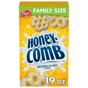 |Xg njJ nj[ N`[VA 538g Post Honeycomb Cereal, Honey Flavored Crunchy Breakfast Cereal, 19oz Box y񂹏iz