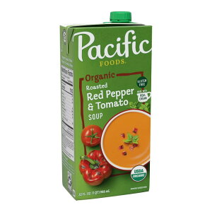 �p�V�t�B�b�N�t�[�Y �I�[�K�j�b�N ���[�X�g�ԃs�[�}��&�g�}�g �X�[�v 946ml Pacific Foods Organic Roasted Red Pepper and Tomato Soup, 32 oz �y�����񂹏��i�z