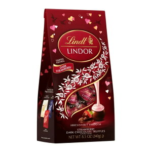 [�����]�����c �����h�[�� �o�����^�C���f�[ �X�g���x���[�_�[�N�`���R���[�g 240g Lindt LINDOR Valentine's Day Strawberry Dark Chocolate Candy Truffles, 8.5 oz �y�����񂹏��i�z