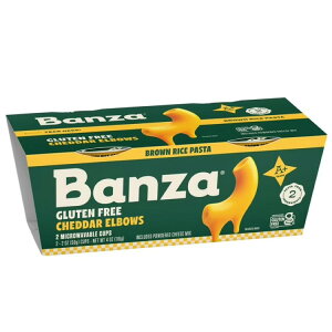�o���U �u���E�����C�X�}�b�N���`�[�Y �`�F�_�[�G���{ 1�� Banza Brown Rice Mac & Cheese, Gluten Free Microwavable Cheddar Elbows �y�����񂹏��i�z
