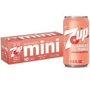 7UP �J�t�F�C���t���[ �V���[���[�e���v�� �U�N�����`�F���[ �\�[�_�|�b�v 221ml �~�j��10�{���� 7UP Caffeine Free Shirley Temple Pomegranate and Cherry Soda Pop, 7.5 fl oz, 10 Pack �y�����񂹏��i�z