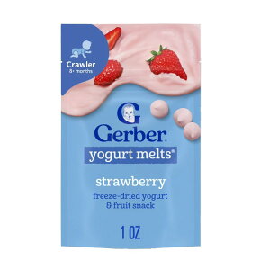 yő500~OFFN[|LzK[o[ Xe[W3 xr[t[hXibN Xgx[[Ogg 28g Gerber Stage 3 Baby Food Snacks, Strawberry Yogurt Melts 1 oz y񂹏iz