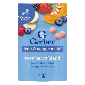 K[o[ XibN t[cxWc xr[XibN x[x[uh 1IXobO Gerber Snacks for Baby Fruit & Veggie Melts Baby Snack, Very Berry Blend, 1 oz y񂹏iz
