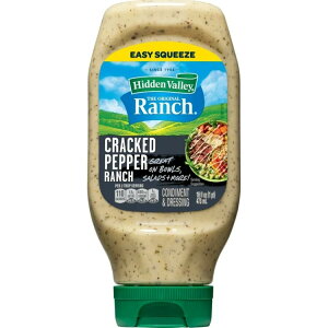 �q�h�D���o���[ �N���b�N�h�y�b�p�[�����`���������h���b�V���O 473ml Hidden Valley Cracked Pepper Ranch Condiment and Dressing, 16 Fluid Ounces �y�����񂹏��i�z
