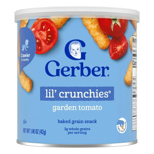 yő500~OFFN[|LzK[o[ Xe[W3 xr[t[h K[fg}g N`[ 42g Gerber Stage 3 Baby Food, Garden Tomato Lil Crunchies, 1.48 oz y񂹏iz