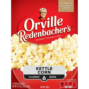 �I�[���B���E���f���o�b�J�[ �d�q�����W�p�|�b�v�R�[�� �P�g���R�[���� 6�ܓ��� Orville Redenbacher�fs Microwave Popcorn, Kettle Corn, Movie Night Supplies, 3.3 oz., 6-Count �y�����񂹏��i�z