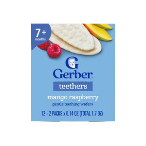 yő500~OFFN[|LzK[o[ Xe[W3 xr[t[h }S[Yx[ eB[U[ EGn[X 1.7IX {bNX 2×12 Gerber Stage 3 Baby Food, Mango Raspberry Teether Wafers, 1.7 oz Box (12 Pac