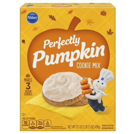 [秋限定版]ピルズベリー パーフェクトリーパンプキンクッキーミックス 496g Pillsbury Perfectly Pumpkin Cookie Mix, 17.5 oz 【お取り寄せ商品】