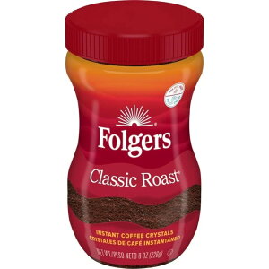 �t�H���W���[�Y �N���V�b�N���[�X�g �C���X�^���g�R�[�q�[ ��227g Folgers Classic Roast Instant Coffee, 8 oz Jar �y�����񂹏��i�z