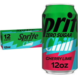 �X�v���C�g �`�� �[���V���K�[ �`�F���[���C�� �i�`�������t���[�o�[ �\�[�_ 355ml 12�{�p�b�N Sprite Chill Zero Sugar Cherry Lime Natural Flavor Soda Cans, 12 fl oz, 12 Pack �y�����񂹏��i�z