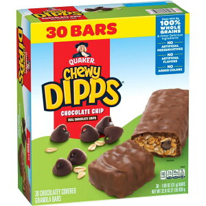 �N�G�[�J�[ �`���[�C�[�f�B�b�v�X �`���R���[�g�`�b�v�O���m�[���o�[ 30�{���� Quaker Chewy Dipps Chocolate Chip Granola Bars, 1.09 oz 30 Count �y�����񂹏��i�z