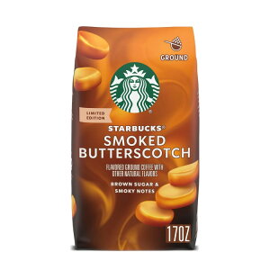 yő1040~OFFN[|LzX^[obNX X[No^[XRb`t[o[ OEhR[q[ 100%ArJ 482g Starbucks Smoked Butterscotch Flavored Ground Coffee, 100% Arabica, 17 oz y񂹏i