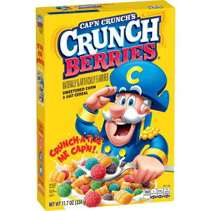yő500~OFFN[|LzLveN` N`x[ VA 334g Cap'n Crunch, Crunch Berries, Kid's Cereal, 11.7 oz y񂹏iz