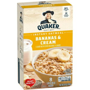 NG[J[ CX^gI[g~[ oiiN[ 8ܓ Quaker Instant Oatmeal Bananas & Cream 1.05 Oz 8 Count y񂹏iz